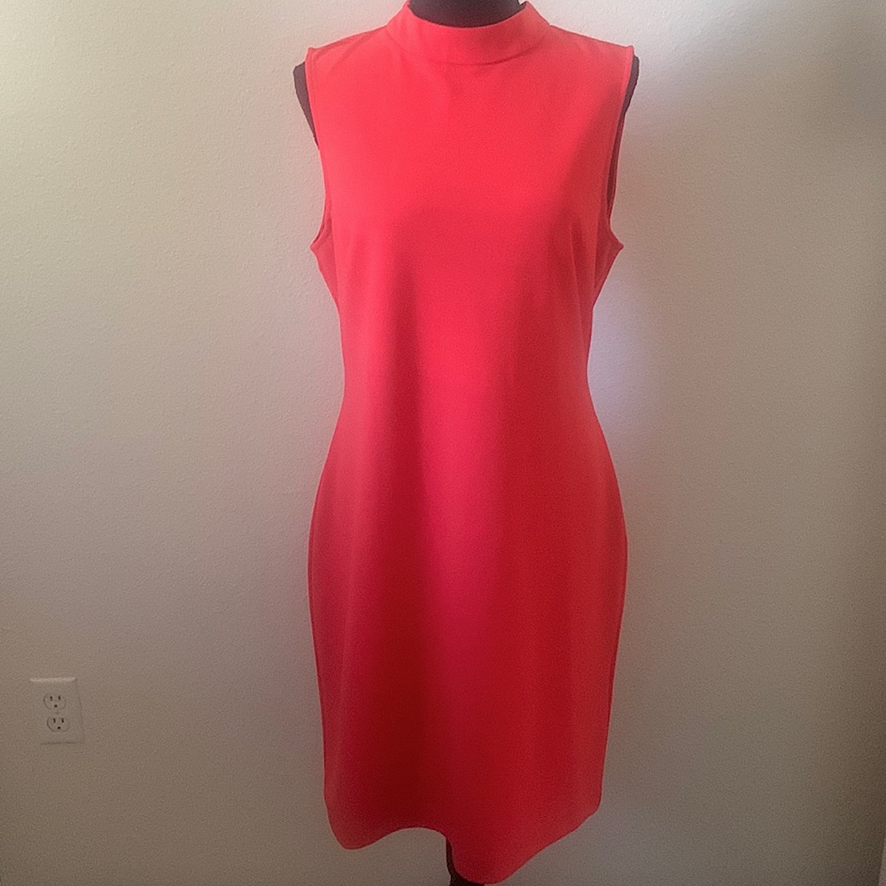 Coral colored dress